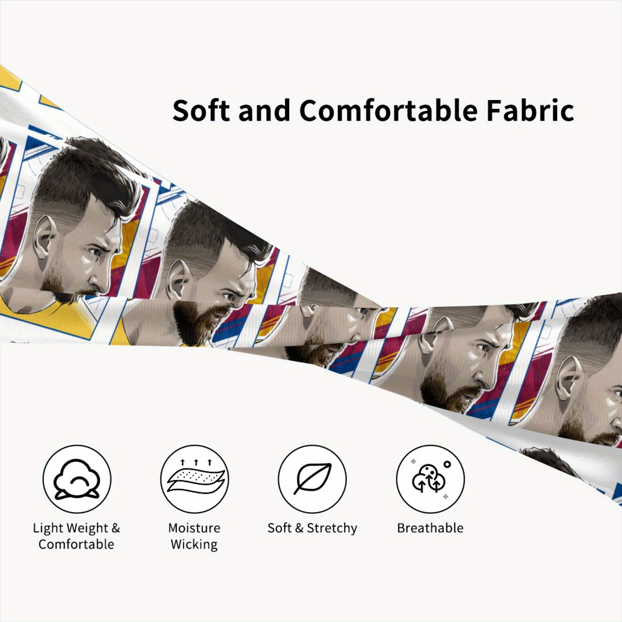 One Piece Messi Sports Uniform with Headband for Men & Women