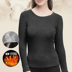 Women's Thermal Top - Thickened & Fuzzy Crew Neck Base Layer