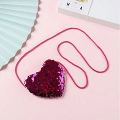 Sequin Coin Purse Girls Heart Bag Shoulder Bag