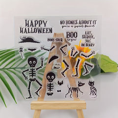 Halloween Skeletons Metal Cutting Dies and Stamps Set for Scrapbooking
