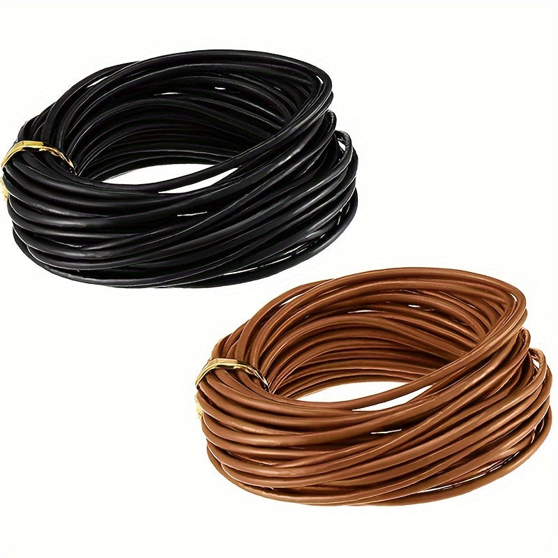 2mm Wide Leather Jewelry Rope for DIY Necklace Bracelet Making Kit