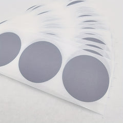 100pcs 38mm Round Squeegee Film Golden Silvery Gray Sticker