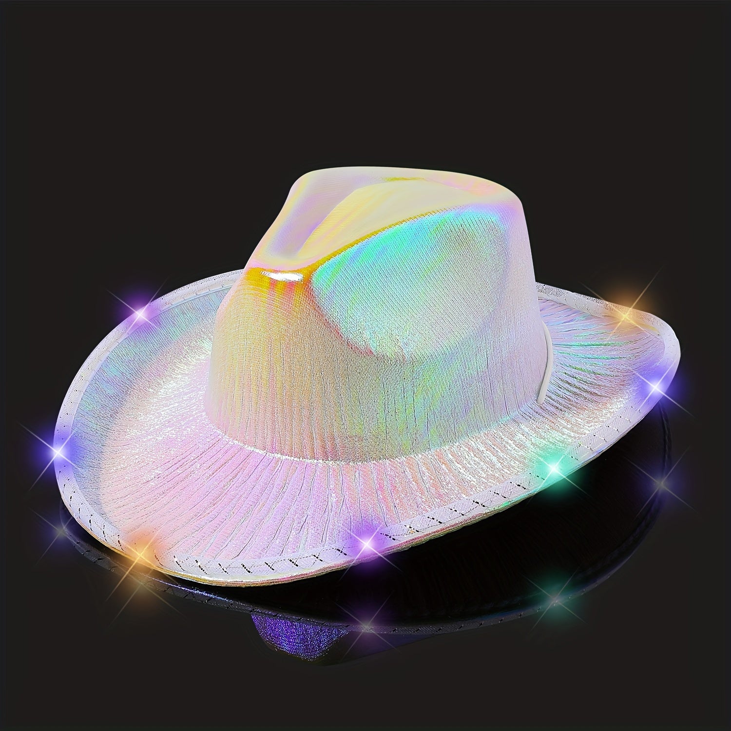 Y2K Laser Cowboy Hat Set With Lights