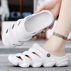 Men's Hollow Out Clogs Slip on Closed Toe Sandals Soft Sole