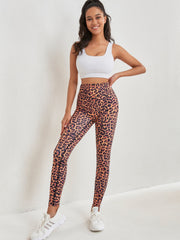 Leopard Print High Waist Workout Leggings For Women