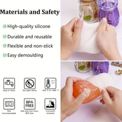 Jar Resin Molds with Cork Lid - DIY Silicone Bottle Mold