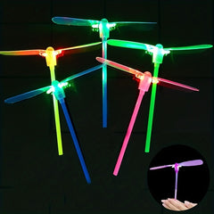Luminous Plastic Bamboo Dragonfly Flying Toys for Field Camping