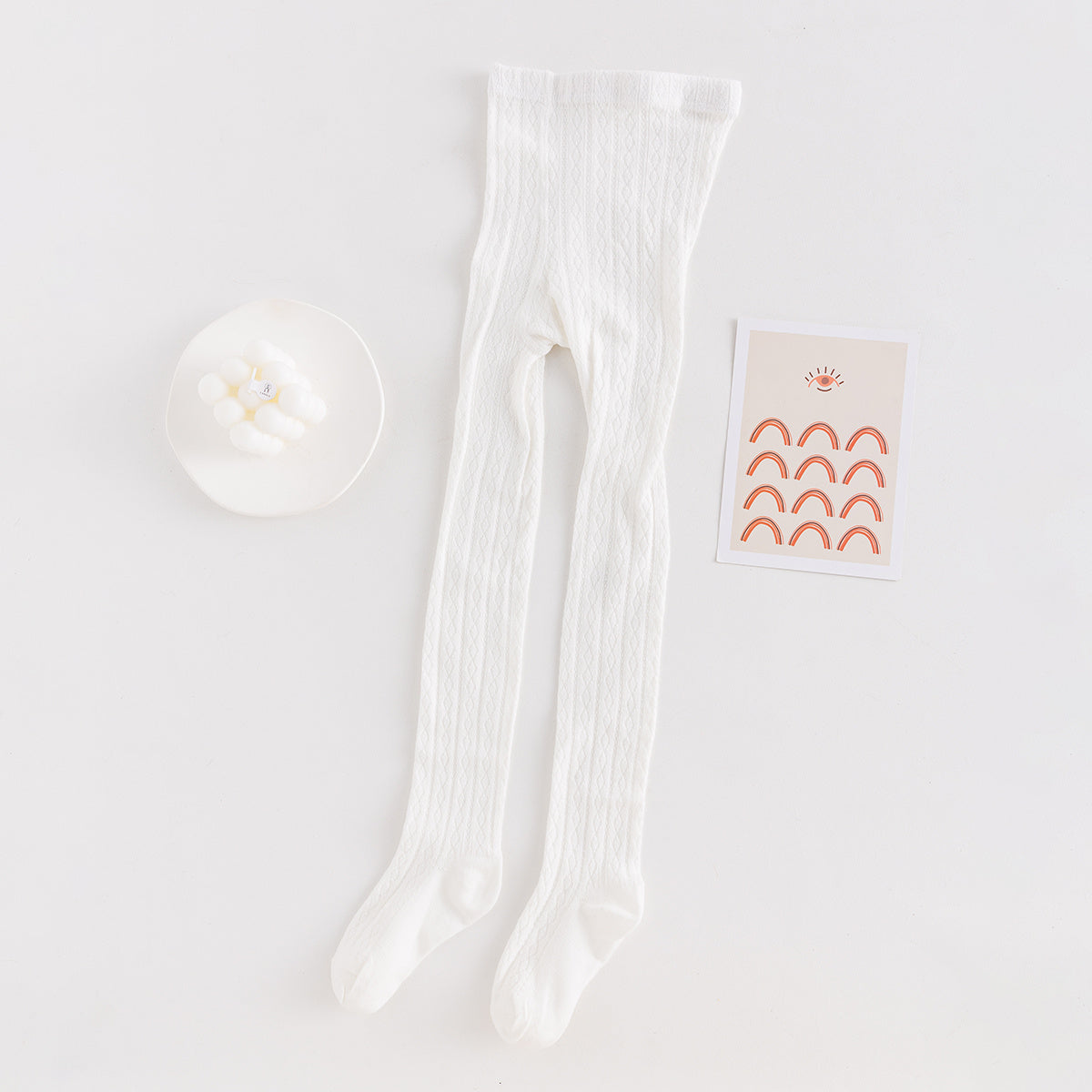 Girls Plain Argyle Pattern Pantyhose Socks For Kids