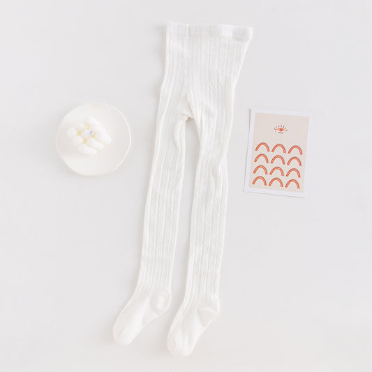 Girls Plain Argyle Pattern Pantyhose Socks For Kids