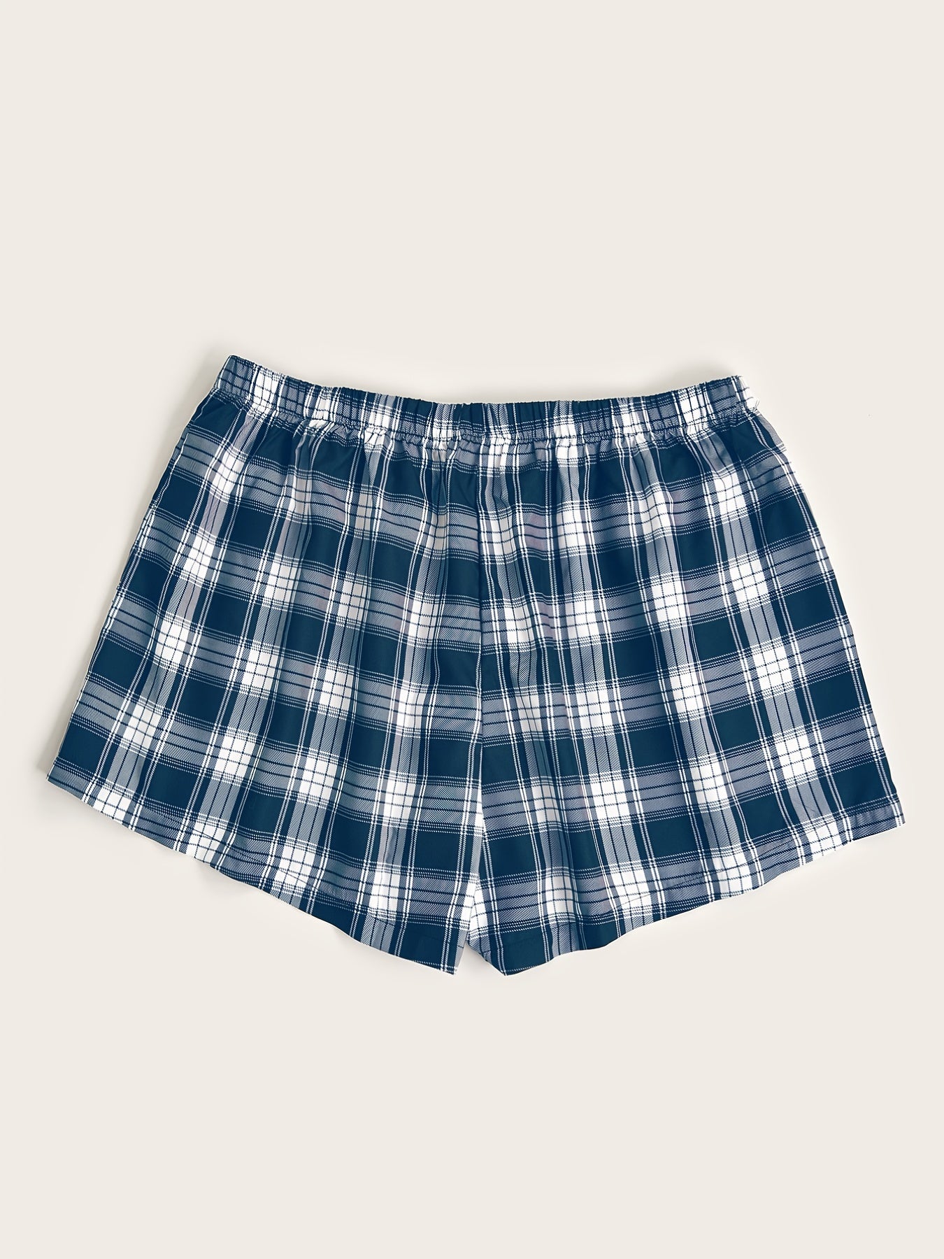 Women's Plus Plaid Print Stretch Pajama Shorts