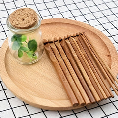 12pcs Wood Crochet Hooks Set Bamboo Accessories For Crochet
