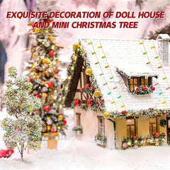 Glittery Plastic Light Bulb String Lights for Dollhouse - Mixed DIY