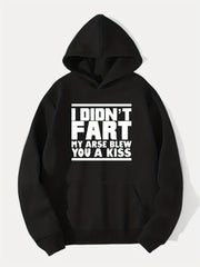 Funny Meme I Didn't Fart Print Hoodie Men's Winter Streetwear