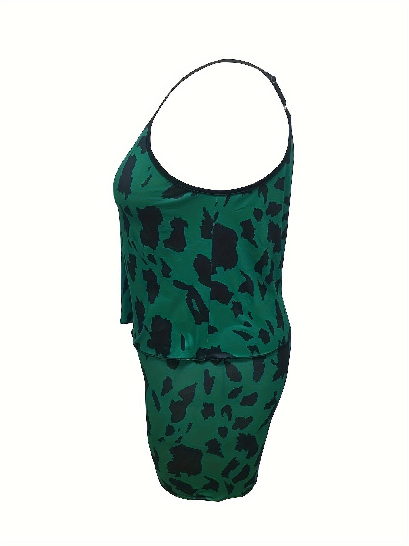 Dalmatian Print Cami Top & Shorts Set Plus Size Casual Loungewear