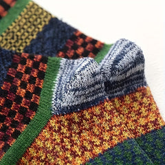 5 Pairs Mixed Outdoor Retro Wool Socks for Autumn and Winter