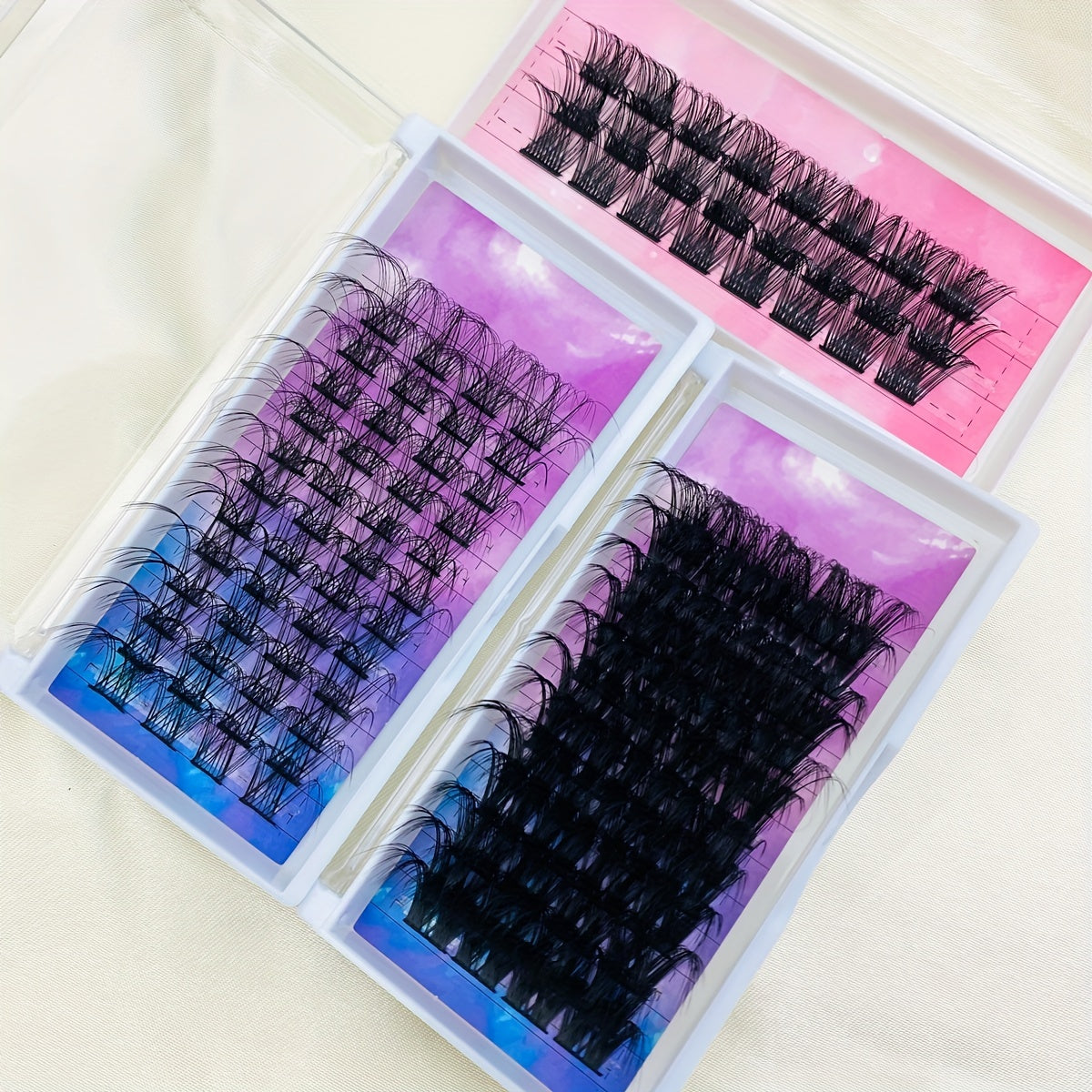 25mm Lashes Clusters DIY Eyelash Extensions D Curl Volume Individual Lashes