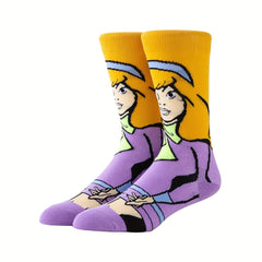 Cartoon Pattern Socks Funny Mid Tube Women's Stockings