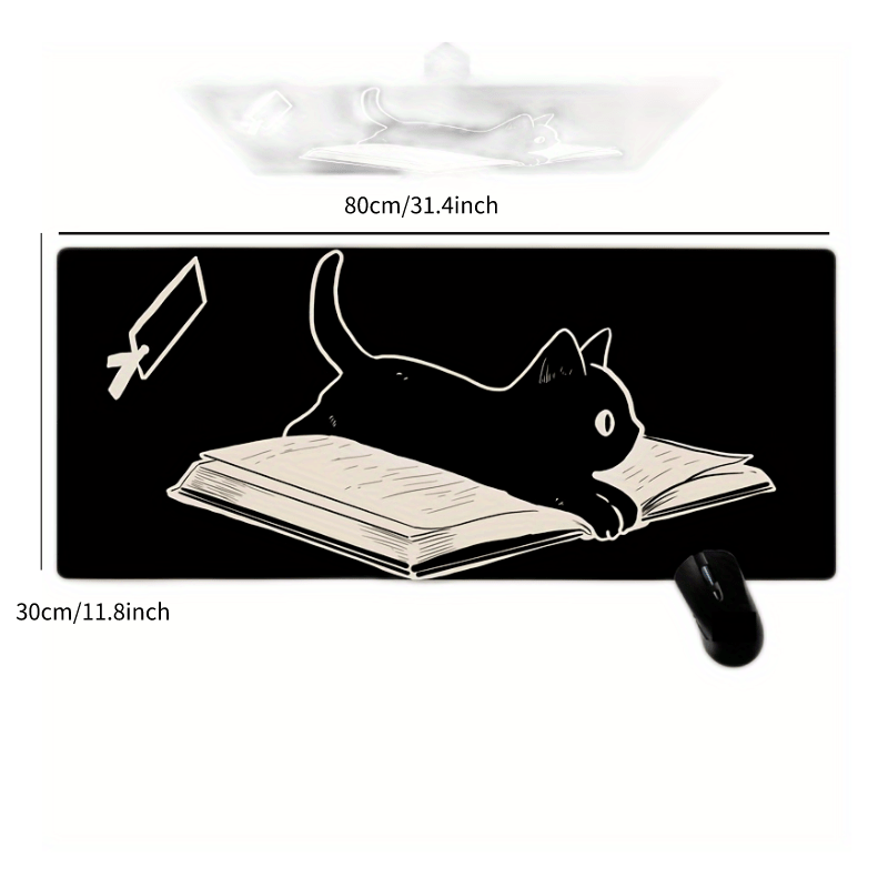 Cat Mouse Pad Oversized Office Wrist Support Desk Pad Cartoon Pattern