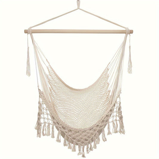 Bohemian Tassel Cotton Mesh Hanging Chair Swing Hammock