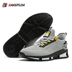 Baasploa Men's Running Shoes Breathable Trainers Sneakers