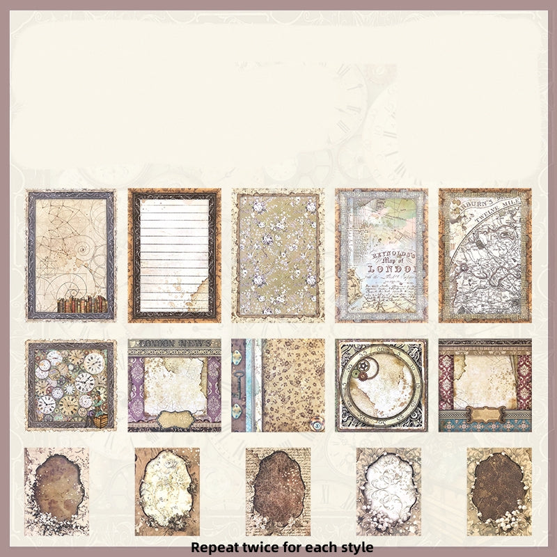 30pcs Retro Journal Decorative Base Layer Paper Pack