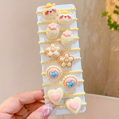 10pcs Cute Cartoon Animal Hair Rope for Girls