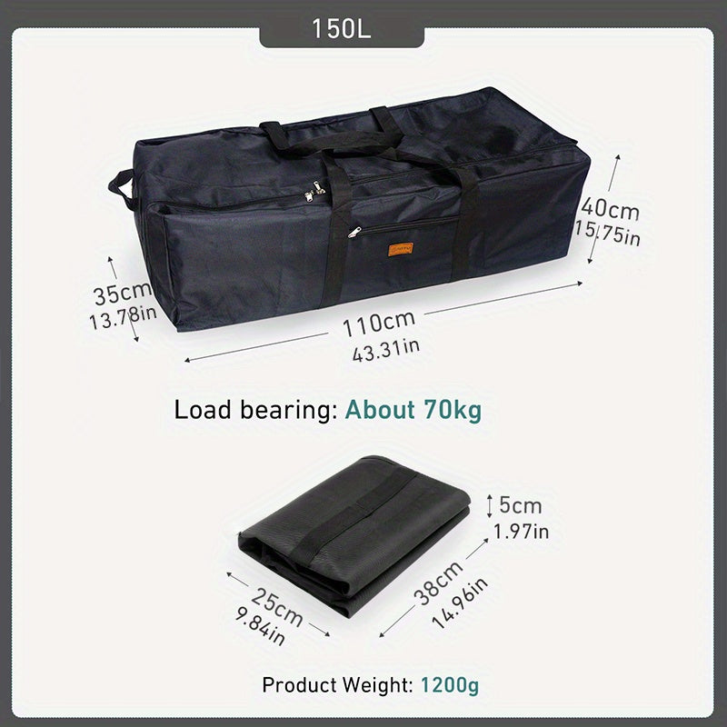 Waterproof Camping Equipment Bag - Fits Folding Tent Accessories