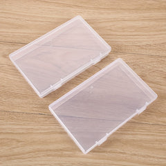 4pcs Transparent Stationery Box Rectangular Plastic Clear Tool Parts Small Box