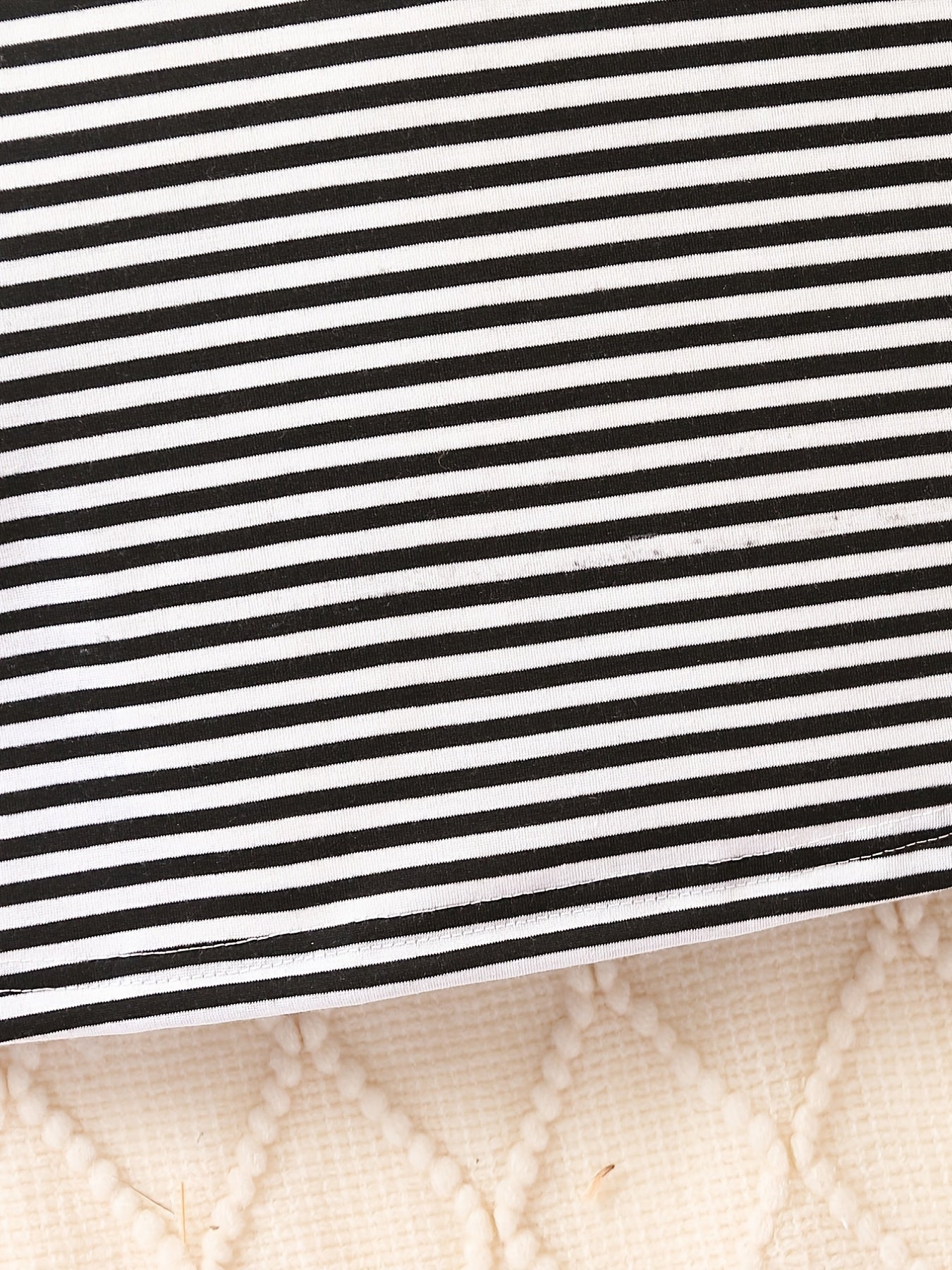 Girls' Long Sleeve Striped Mock Neck Dress