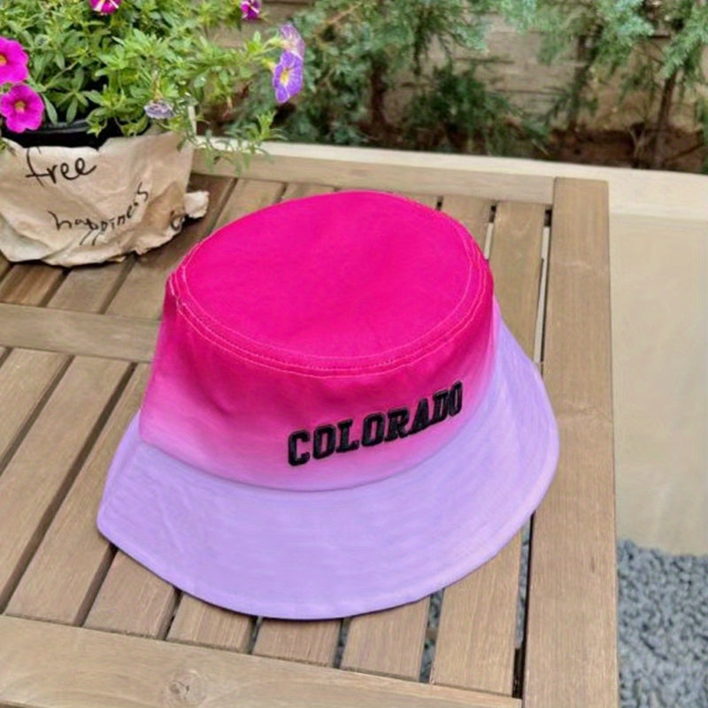 COLORADO Gradient Bucket Hat Lightweight Sunscreen Hip Hop Fisherman Cap