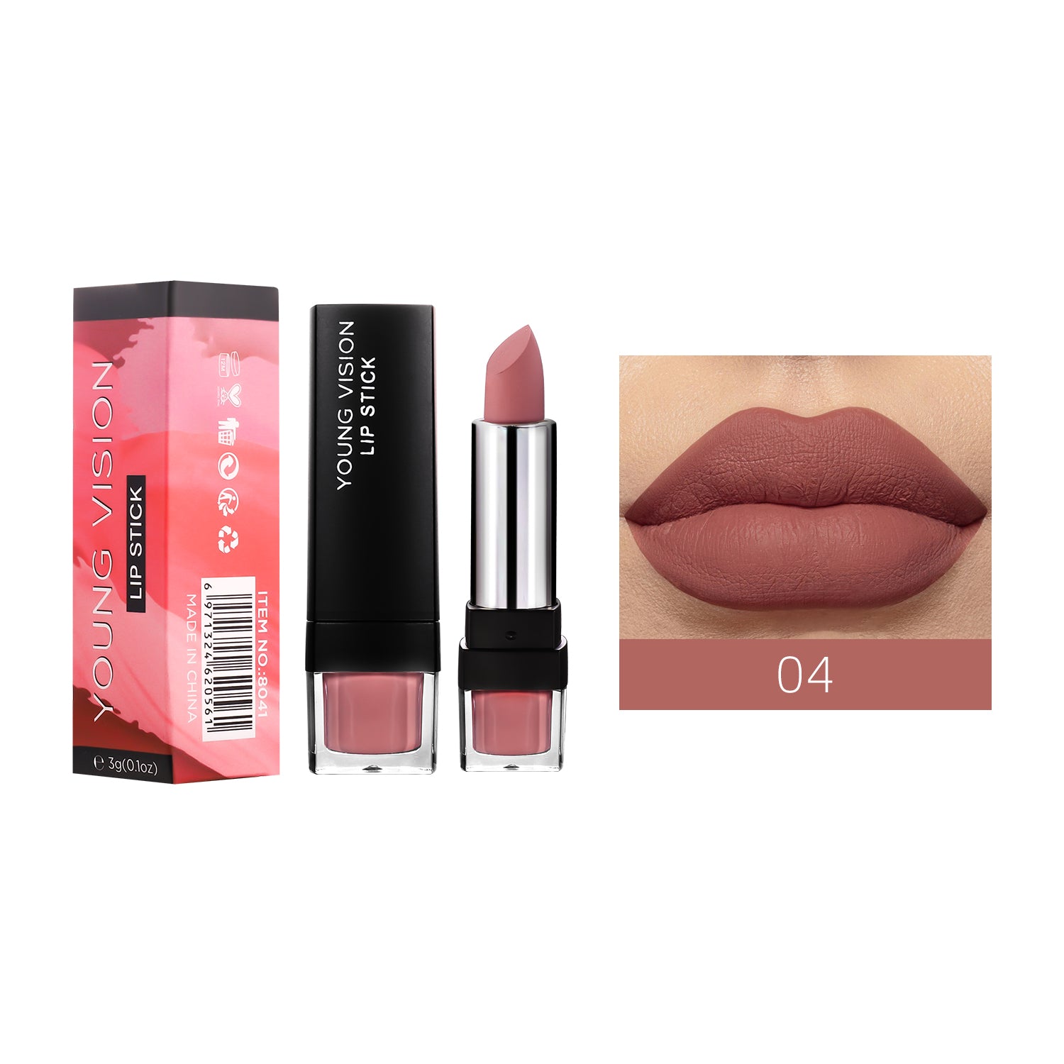 Matte Nude Lipstick - Long Lasting & Moisturizing