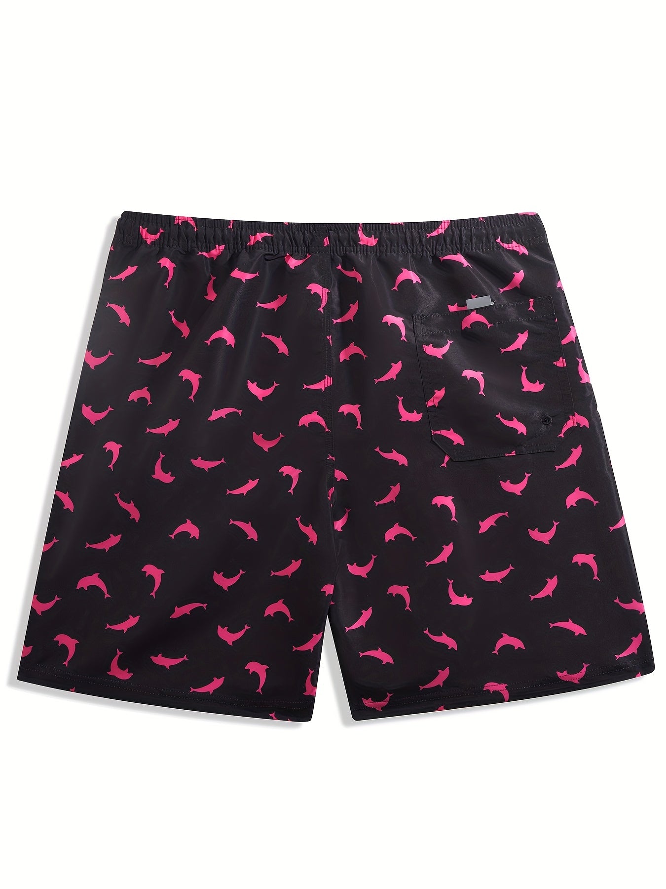 Dolphin Print Casual Drawstring Summer Beach Shorts