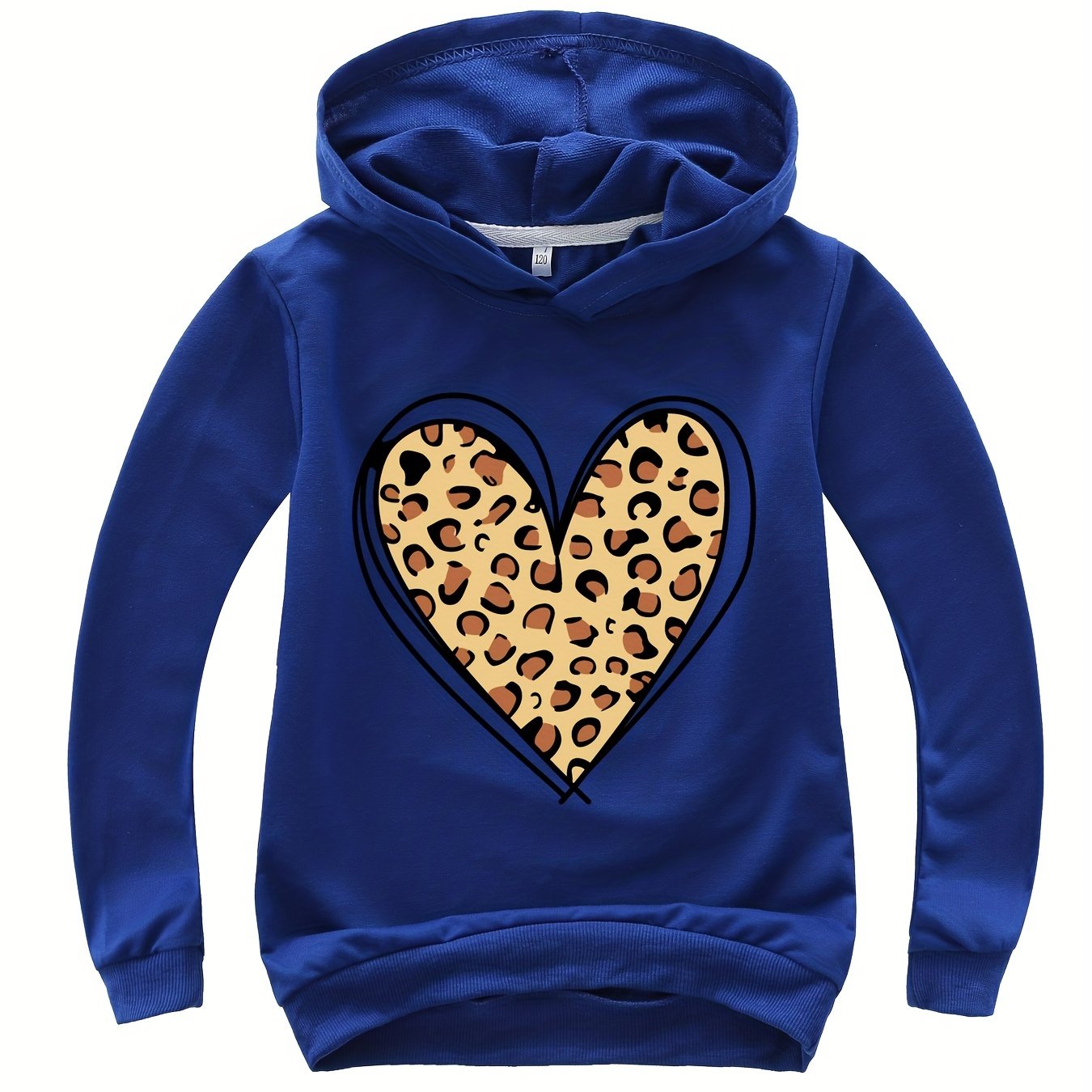 Heart Graphic Print Hoodie for Kids
