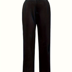 Solid Button Fly High Rise Trousers