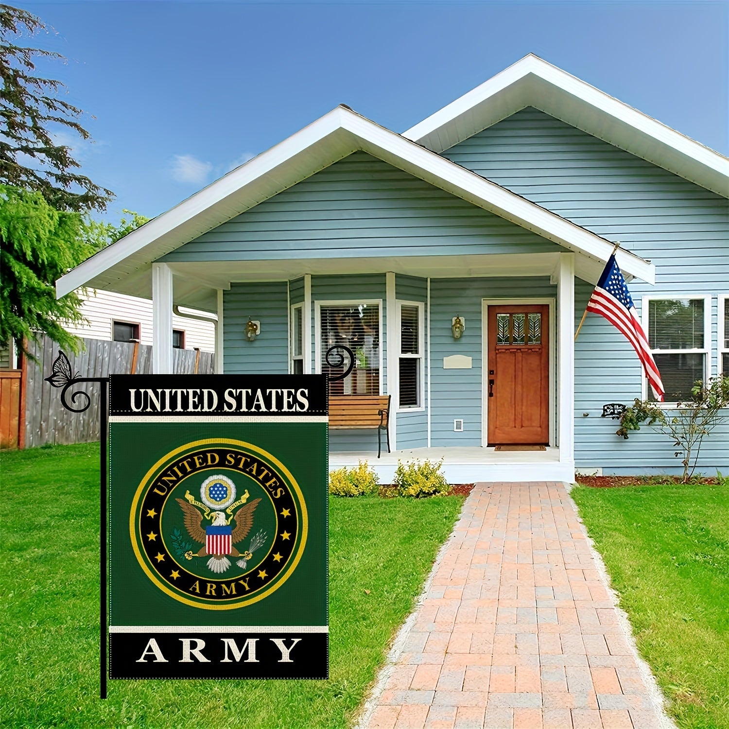Veterans Garden Flag U S Military Gift Double Sided Outdoor Decor