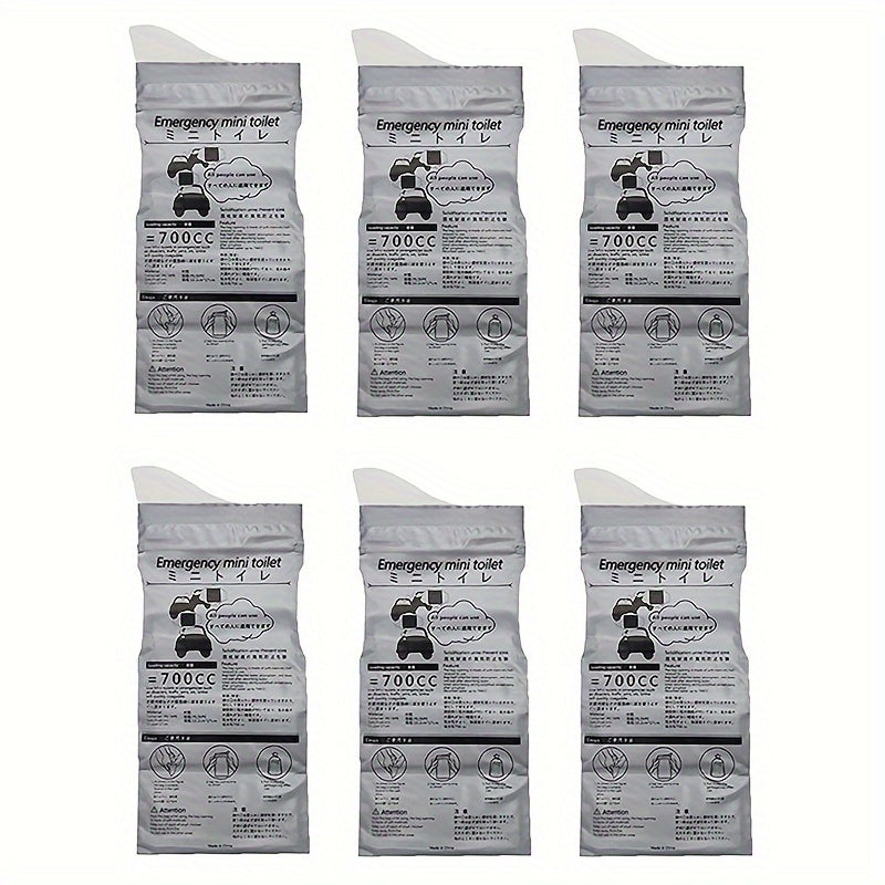 6pcs Portable Camping Pee Bag Disposable Emergency Pee Bag And Vomit Bag