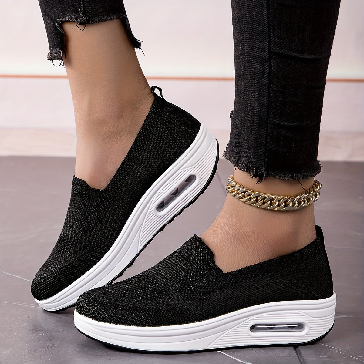 Women's Casual Mesh Air Cushion Sports Shoes Lightweight Walking Shoes