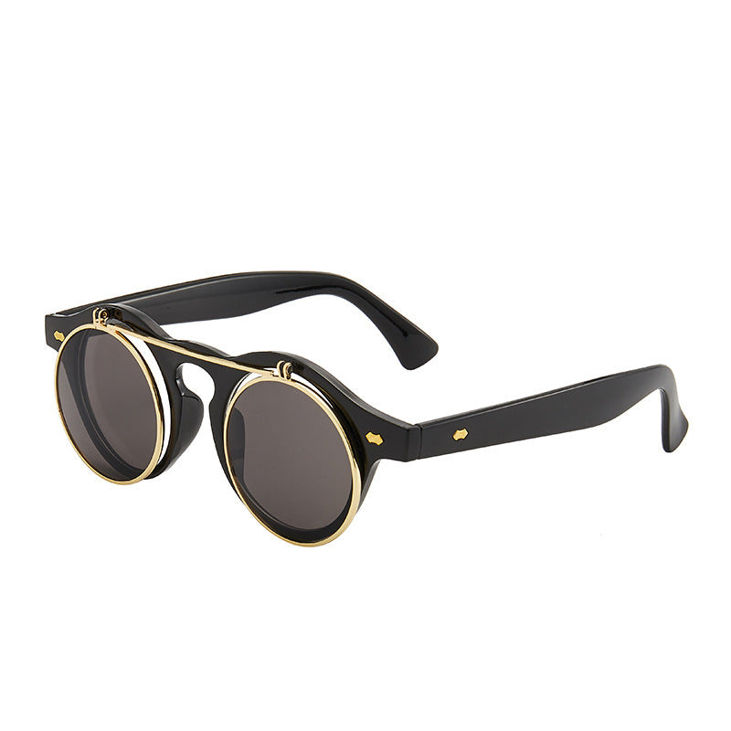 Double Layer Round Vintage Sunglasses for Women