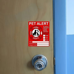 5pcs Pet Safety Fire Rescue Waterproof Stickers Alarm Self-adhesive