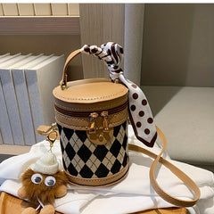 Rhombus Shoulder Bag Crossbody Bucket Bag