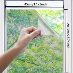 Privacy Window Film Silvery Mirror Glass Self Adhesive Matte Bathroom