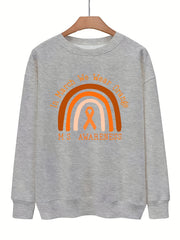Graphic Print Pullover Sweatshirt for Women