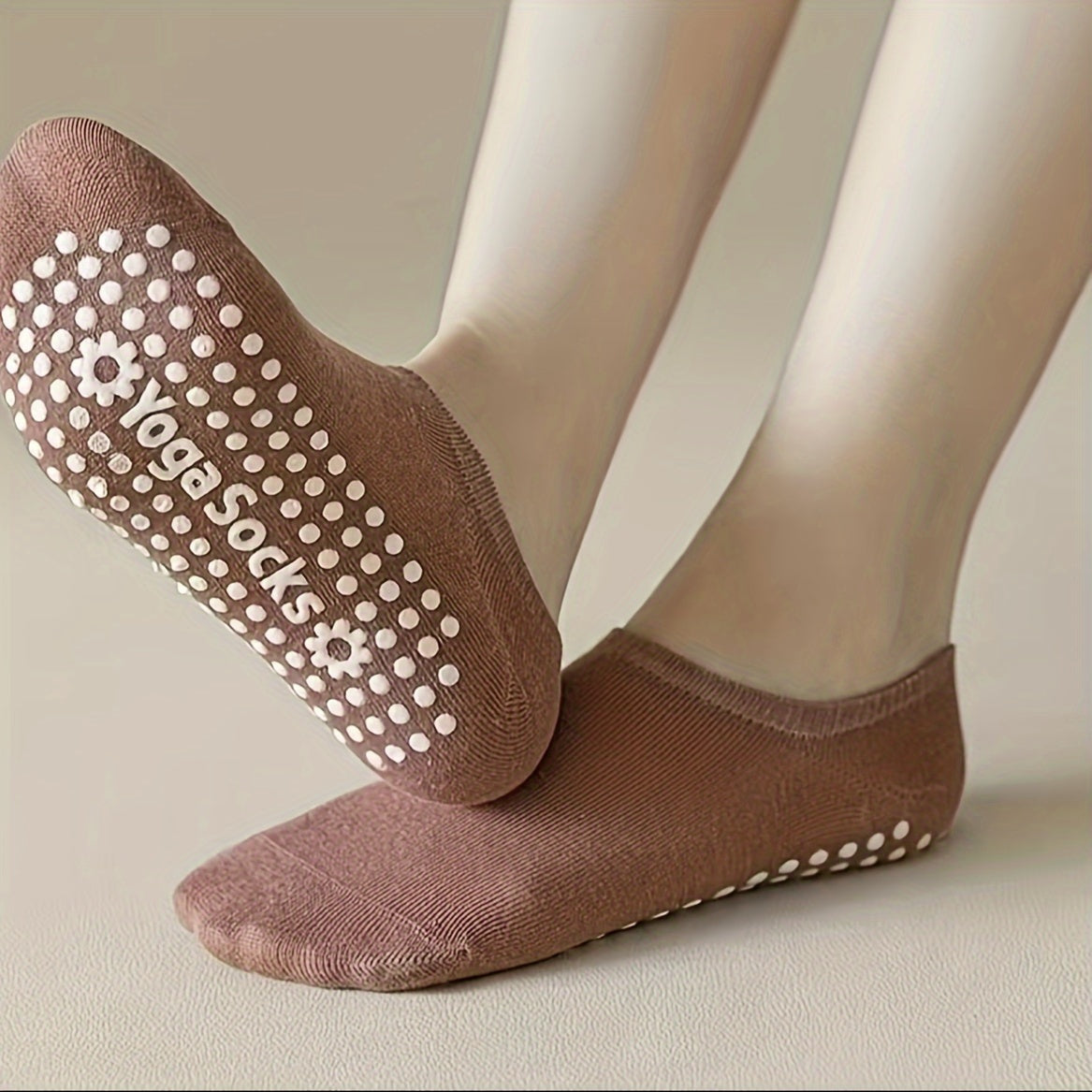 Non Slip Yoga Socks for Men Women Thin High Sock