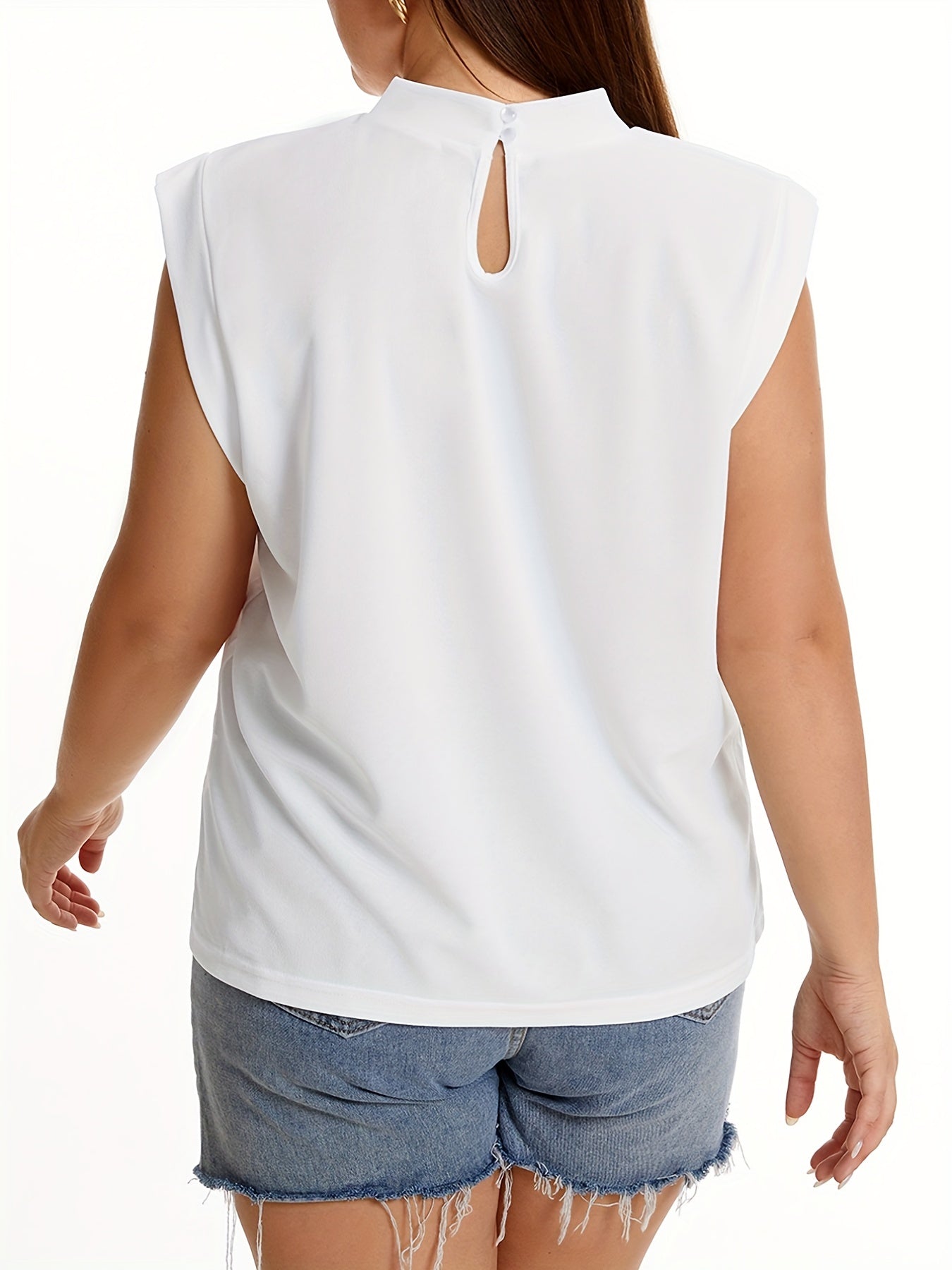 Sleeveless Mock Neck Tank Top