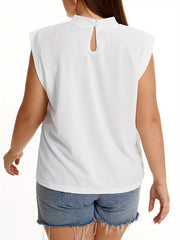 Sleeveless Mock Neck Tank Top