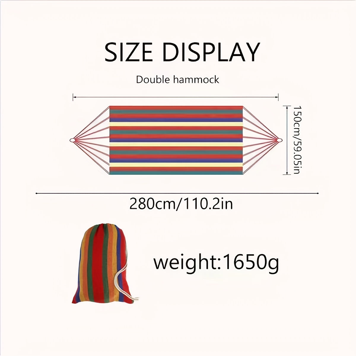 Colorful Double Anti-rollover Hammock for Outdoor Camping