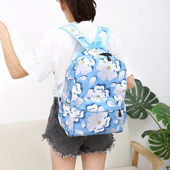 Kids Backpack Waterproof Schoolbag Flower Leaf Design