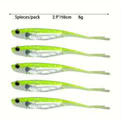 6pcs Fork Tail Fishing Lure Bionic Soft Lure Artificial Swimbait Tackle