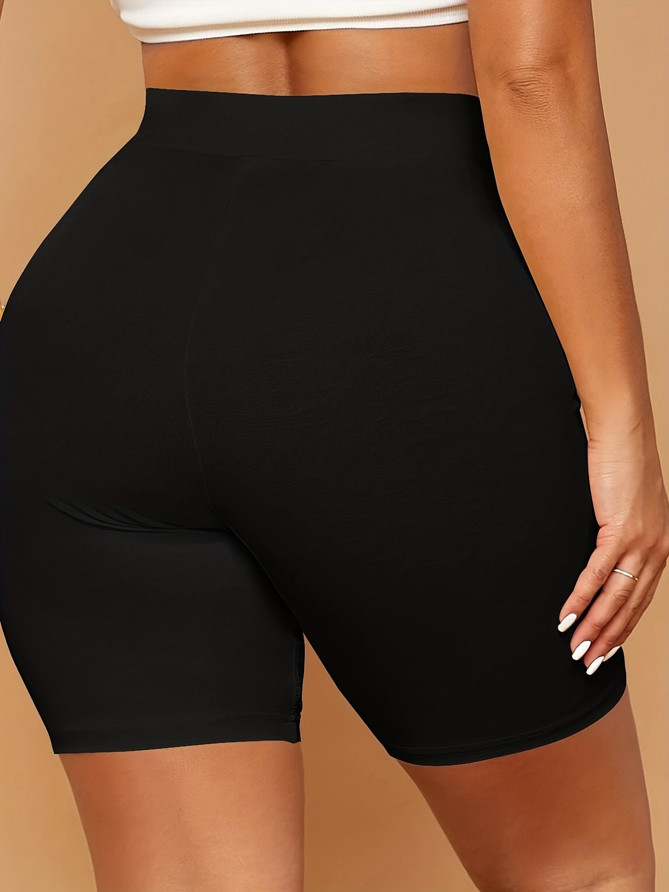 High Waist Yoga Shorts Stretchy Skinny Shorts