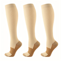 Copper Compression Socks for Men and Women - Knee High Stocking for Sport